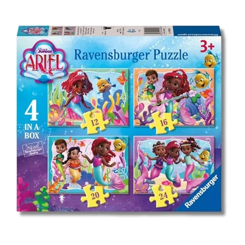 Oferta limitada: Ravensburger - Puzzles Disney Jr Ariel​ Pack De 4 | Puzzle 3 Años O Más | Regalo Niño 3 Años O Más De 72 Piezas | Rompecabezas Niños De 19 X 14 Cm | Ravensburger Puzzle de 13.40 € a 13.40 € (ahorro 0.00%)