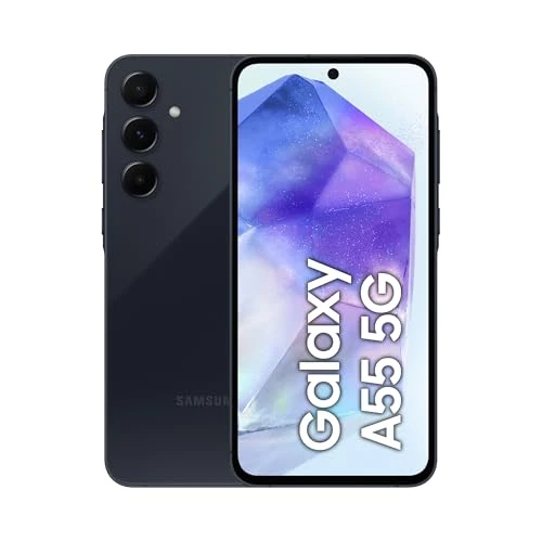Offerta a tempo: Samsung Galaxy A55 5G,Clear Cover inclusa, Smartphone Android 14, Display FHD+ Super AMOLED 6.6”, 8GB RAM e 128GB di memoria interna espandibile, Batteria 5.000 mAh, Awesome Navy [Versione Italiana] - 31% da 333.50 € a 231.35 €