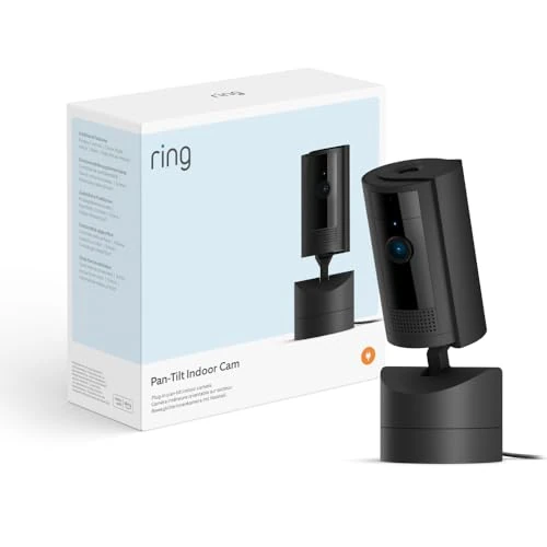 Ti presentiamo la videocamera interna inclinabile Ring (Pan-Tilt Indoor Camera) | Videocamera di sicurezza plug-in | Panoramica 360°, inclinazione 169° | Ring Protect: 30 gg. prova gratuita