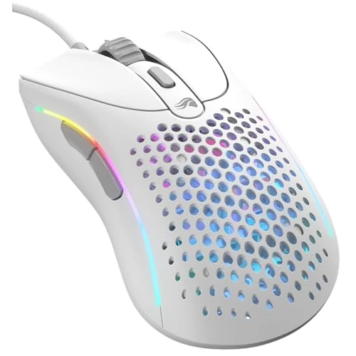 Glorious Gaming Model D 2 bedrade gamingmuis - ergonomische, superlicht (58 g), 26K optische sensor, 6 programmeerbare knoppen, levensduur van 80 miljoen klikken, FPS, MMO, MOBA, Battle Royale - Wit