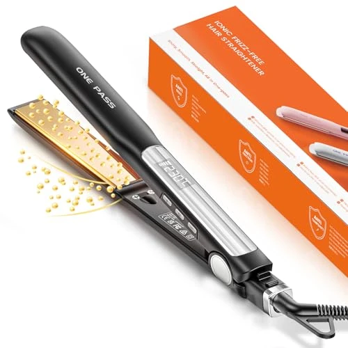 Offerta a tempo: Faszin Piastra Capelli Professionale 2-In-1, Piastre Ioniche di Titanio, Riscaldamento In Soli 20 Secondi, Display LCD Chiaro, Ideale Per Capelli Lisci, Ricci e Mossi - 76% da 149.99 € a 35.97 €