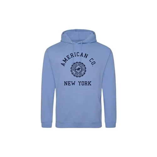Offerta a tempo: AMERICAN COLLEGE USA, Felpe, Maglie, Gilet, Uomo, Donna, Sweat Shirt, con Cappuccio, Fodera, Pile, Termico, Abbigliamento, Unisex Adulto, Modello ACSCW4, Turchese, M - 0.00% da 34.30 € a 34.30 €