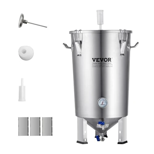 Offerta a tempo: VEVOR Sistema di Produzione di Birra, Dispositivo per Produzione di Birra fermentatore in Acciaio Inox capienza 30 L, Fermentatore a Secchio per Birra, Accessori per Produzione di Birra - 10% da 146.90 € a 132.90 €