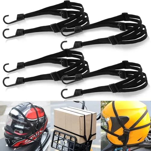 Limited-time offer: Romon Elastic Bungee Cord with Hooks, 4 Pieces Adjustable Luggage Strap Extender, Elastic Strap with 8 Sliding Helmet Loops Luggage from 13.75 £ to 13.75 £ (save 0.00%)