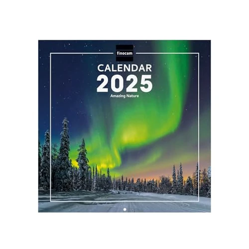 Finocam - Calendario Imágenes de Pared Internacional 2025 Mes Vista Enero 2025 - Diciembre 2025 (12 meses) Nature Internacional