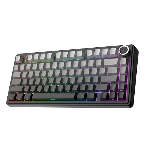 Limited-time offer: EPOMAKER AULA F75 Wireless Mechanical Gaming Keyboard, 75% Layout with Knob, Creamy Gasekt-Mount with Sound-Dampening, RGB, Hot-Swap, Bluetooth/2.4Ghz (Black Gradient, LEOBOG Reaper Switch) from 79.99 GBP to 79.99 GBP (save 0%)