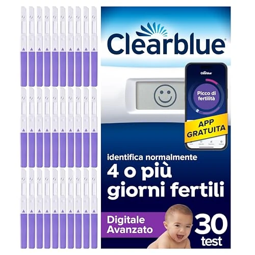 Geavanceerde digitale Clearblue ovulatietest. Verhoog je kansen om zwanger te worden, 1 x digitale borduurhouder en 30 sticks