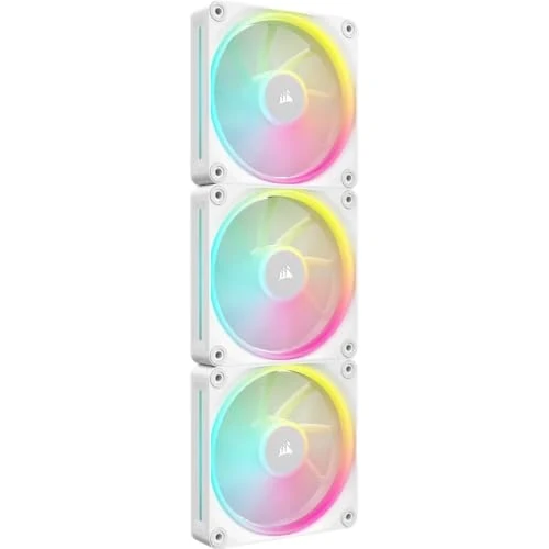 Offerta a tempo: CORSAIR iCUE LINK LX120 RGB 120 mm PWM Ventole Confezione Tripla – Doppio Anello Luminoso – Include iCUE LINK System Hub – Tecnologia CORSAIR AirGuide – Bianco - 44% da 134.90 € a 74.90 €