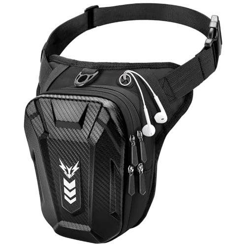 Zeitlich begrenztes Angebot: Rolgno Beintasche Motorrad, Bauchtasche Gürteltasche Herren Damen, [Erweiterter Stauraum] Oberschenkeltasche, Reflektierende Streifen & Verstellbarer Beinriemen Top-Cases für Radfahren Wandern von 27.99 € auf 23.99 € (14% Raba