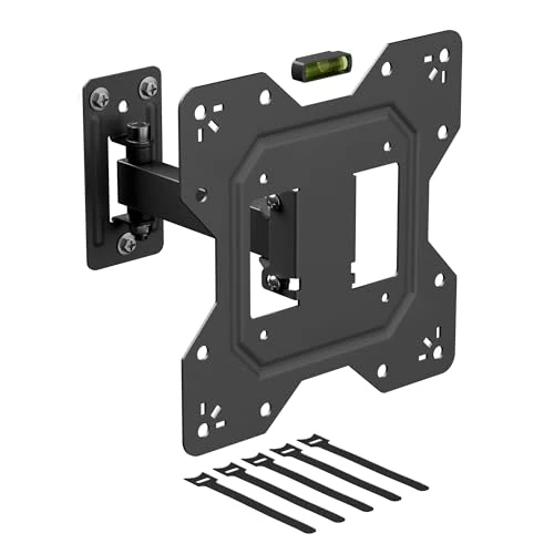 D-Line Supporto de Parete per TV da 23-50 Pollici, a inclinazione e rotazione a braccio singolo, VESA 100x100 mm - 200x200 mm, supporta un peso di fino a 30 kg