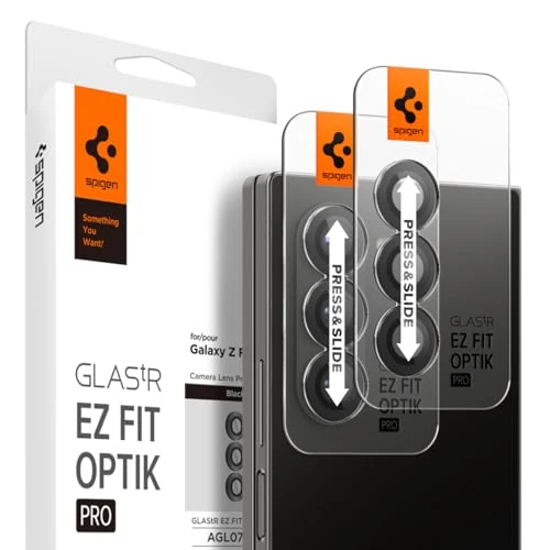 Offerta a tempo: Spigen Glas.tR EZ Fit Optik Pro Protezione Fotocamera compatibile con Samsung Galaxy Z Fold 6, 2 Pezzi, Néro, Anello Individuale, Durezza 9H Pellicola prottetiva - 38% da 24.99 € a 15.43 €