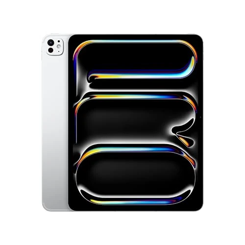 Apple iPad Pro de 13 Pulgadas (M4): Ultra Retina XDR, 2 TB, cámara Frontal de 12 Mpx en Horizontal y Trasera de 12 Mpx, escáner LiDAR, Wi-Fi 6E y 5G, autonomía de Sol a Sol, Vidrio estándar - Plata