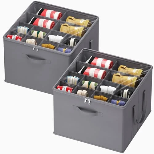 Zeitlich begrenztes Angebot: Lifewit Schuhorganizer mit Griffen für 24-32 Paar Schuhe, 2er Set, Grau von 29.99 € auf 29.99 € (0.00% Rabatt)