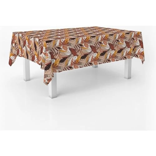 Oferta limitada: ECOMMERC3 Mantel Hule Antimanchas Mesa Cuadrada 140x140 cm Navia Marrón de 11.13 € a 10.69 € (ahorro 4%)
