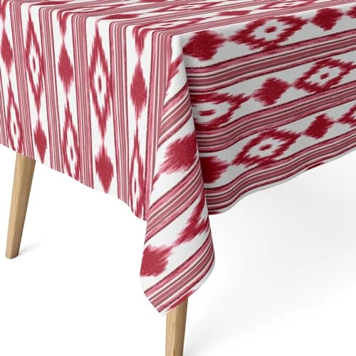 Offerta a tempo: ECOMMERC3 | Tovaglia antimacchia per tavolo rotondo, misura 140 cm | Tovaglia resinata antimacchia, ultra morbida, impermeabile, ISLAS ROSSO - 0% da 9.80 € a 9.80 €