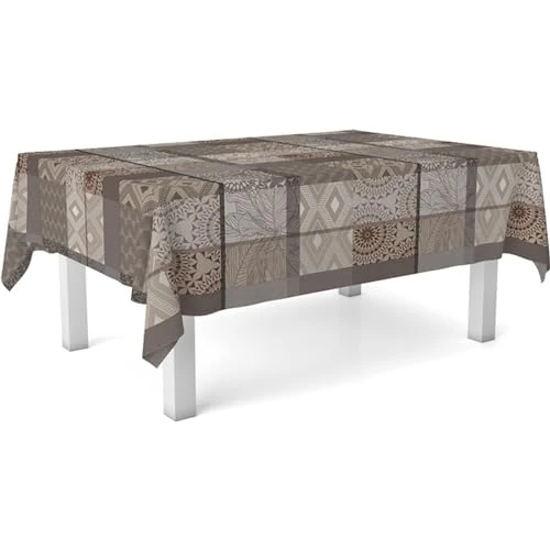 Offerta a tempo: ECOMMERC3 | Tovaglia in tela cerata dimensioni 140x140 cm repellente macchie - Tovaglia in tela cerata color POMPE MARRONE 100% Made in Spain non trasferisce liquidi - 19% da 15.95 € a 12.92 €