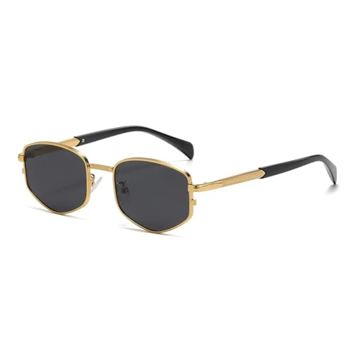 Oferta limitada: LJCZKA Gafas de Sol Poligonales Hombre Mujer, Gafas da Sol Cuadradas Vintage Metalicas Pequeño Protección UV400 de 13.99 EUR a 13.99 EUR (ahorro 0%)