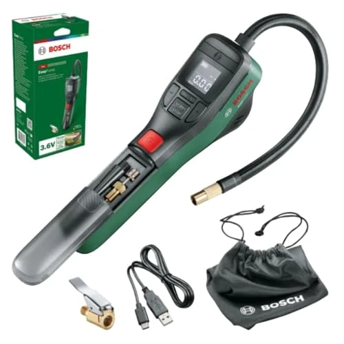 Bosch EasyPump Mini przenośna sprężarka akumulatorowa z adapterem szybkiego zwalniania