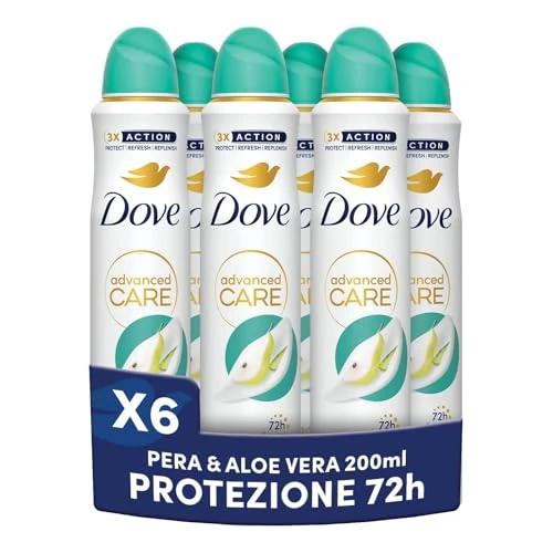 6x Dove Deodorant Spray Pear Aloe Vera 200 ml