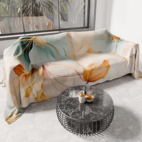 Limited offer: PETTI Artigiani Italiani - Spring-Summer Double Bed Bedspread Lightweight Blanket Double Bed Sheet Marble Flower 100% Made in Italy from 32.96 EUR to 32.96 EUR (save 0%)