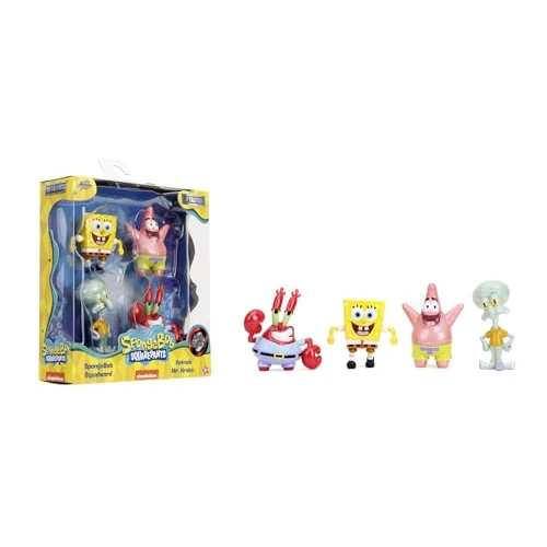 Limitiertes Angebot: Jada Toys 4er-Set Spongebob Figuren (Spongebob Schwammkopf, Patrick, Thaddäus und Mr. Krabs) - 4 Sammelfiguren aus Metall, Spielzeug für Fans & Sammler ab 8 Jahre, je 6,5cm von 24.99 EUR auf 24.99 EUR (Spare 0%)