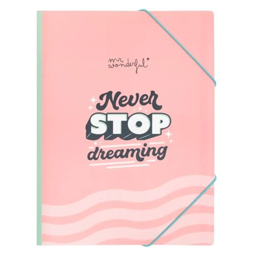 Offerta a tempo: Mr. Wonderful - Folder with transparent sheets – Never stop dreaming - 0.00% da 8.53 € a 8.53 €