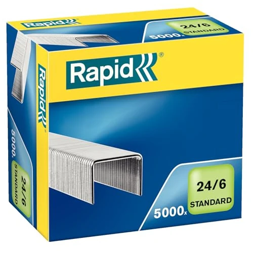 Rapid Staples 24/6 mm Standard Galvanised Pack of 10 x 5000 24859800