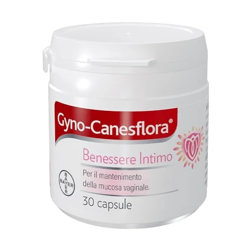 Gyno-Canesflora Benessere Intimo, Integratore Orale Per Donna, a Base di Lactobacilli e Vitamina B2, Probiotici Donna Flora Intima Vaginale, 30 Capsule