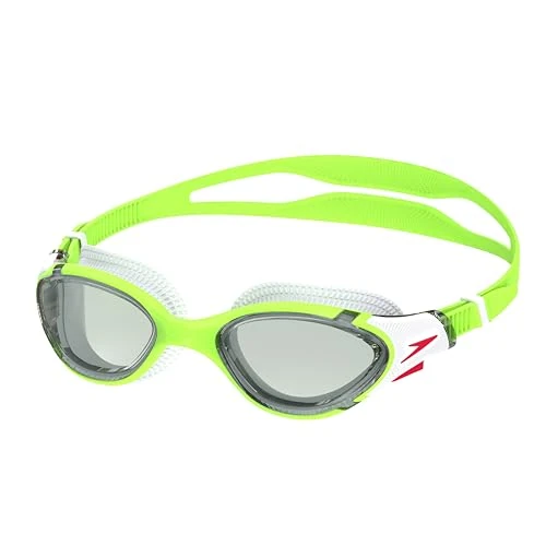 Oferta limitowana: Speedo Biofuse 2.0 Swimming Gogle | Patented Easy Adjustment | Anti-Fog | Enhanced Fit | Improved Comfort Gogle do nurkowania dla dorosłych, zielony Fizz/Steel, jeden rozmiar z 83.43 zł na 83.43 zł (oszczędź 0.00%)