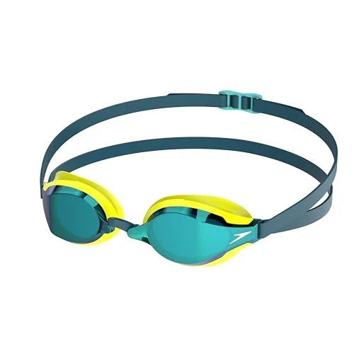 Speedo Okulary pływackie Fastskin Speedsocket 2 dla dorosłych, unisex, hiperżółte, kobaltowe/szmaragdowe, jeden rozmiar