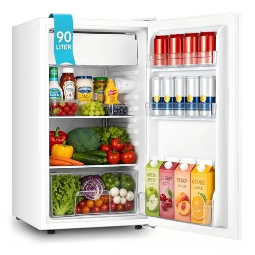 Oferta limitada: FOHERE 90L Refrigerador Mini con Congelador, Nevera Pequeña de una puerta, Control de temperatura, Ahorro de Energía, Bajo ruido，Colocación libre bajo el mostrador de Dormitorio/Dormitorio/Oficina de 159.99 € a 159.99 € (ahorro 0.00%)