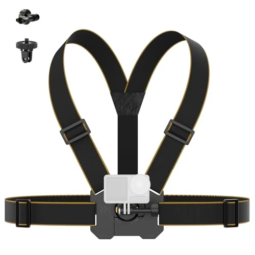 Oferta limitowana: NEEWER Uprząż do montażu na klatce piersiowej do kamery sportowej, regulowany pasek na klatkę piersiową bez użycia rąk, kompatybilny z GoPro Hero DJI Osmo Insta360, magnetyczny uchwyt na klatkę z 145.95 zł na 145.95 zł (oszczędź 0.00%)