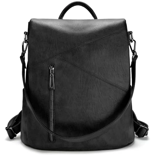 molshine Sac à dos en cuir PU pour femmes, sac antivol de voyage, sac à bandoulière décontracté pour la mode, sac à main pour dames, convient pour une tablette de 13 pouces et un ordinateur portable