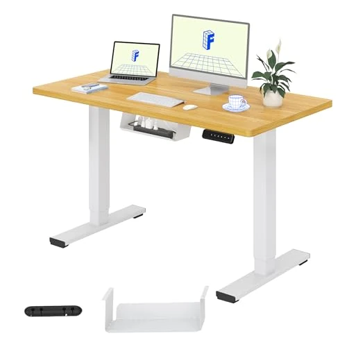 Offerta a tempo: FLEXISPOT Scrivania Regolabile In Altezza Elettrica 100x60cm, Scrivania Regolabile In Altezza A 2 Livelli Con Gancio E Promemoria Seduta-Stand (Acero, Struttura Bianca) - 0.00% da 179.99 € a 179.99 €