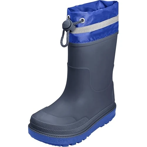 Playshoes - Gummistiefel, Botas de lluvia niños unisex, Marine Stulpe,