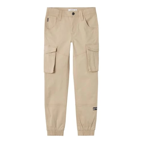 Name IT Pantalones Cargo de Corte Regular, Oxford Tan, 122