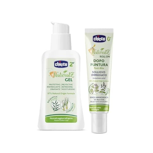 Offerta a tempo: Chicco Set Protezione Naturale dagli Insetti, con Gel Protettivo 60 ml, Roll On Dopopuntura 10 ml, Protezione per l'Estate, con Citronella ed Eucalipto, Delicato sulla Pelle dei Bambini - 55% da 19.98 € a 8.98 €