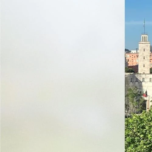 Wiele dużych rozmiarów folia okienna (matowa, 44 x 300 cm) ochrona przed słońcem, matowa, prywatność, matowa, samoprzylepna, bez kleju, anty-UV, statyczny prysznic