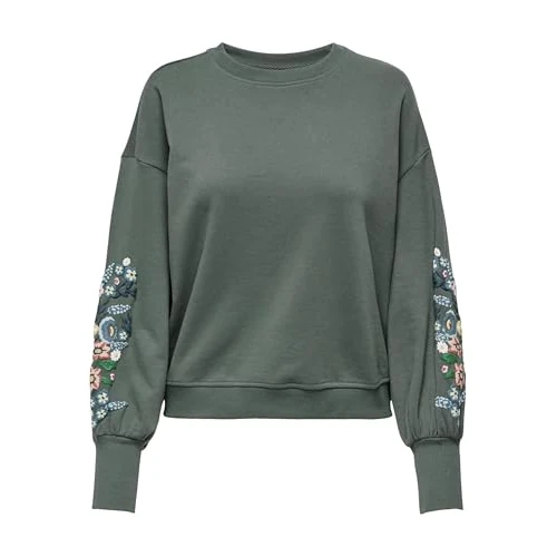Offerta a tempo: ONLY Felpa da Donna ONLBROOKE, Balsamo Verde, XS - 30% da 29.99 € a 21.09 €