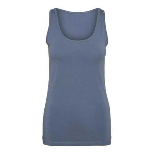 VERO MODA Women's Vmlulu Long Tank Top JRS Ga Noos Tank Top, China Blue, XL