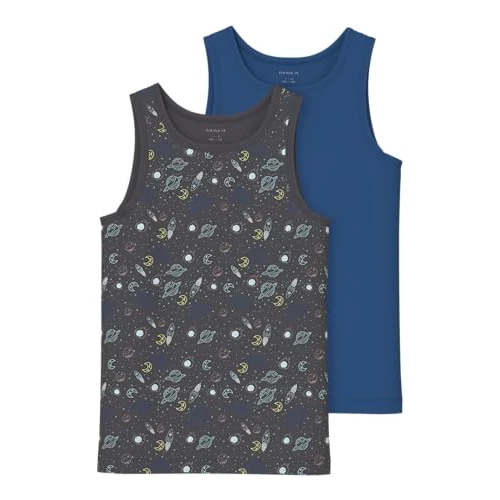 Limited-time offer: NAME IT Space Sleeveless Base Layer 2 Units 24 Months, Forged Iron, Numeric_92 from 10.82 £ to 10.82 £ (save 0.00%)