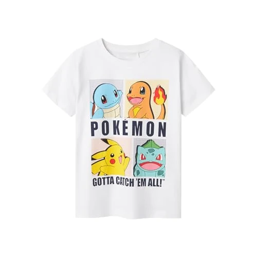 Oferta limitada: Name IT Camiseta para niño Pokémon, Blanco Brillante, 146-152 de 18.90 € a 12.15 € (ahorro 36%)