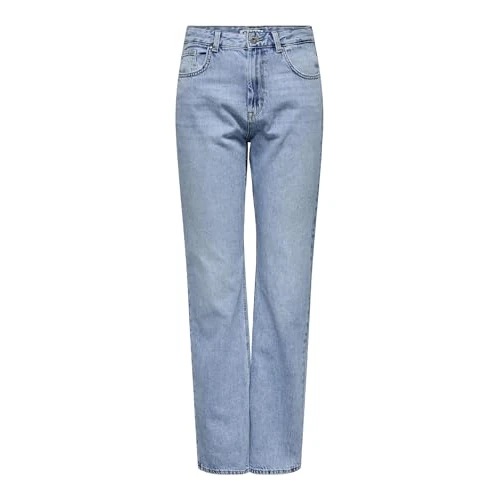 Onlblush Mid Straight DNM Tai467 Noos, blauw (light blue denim), (M) W x 34L