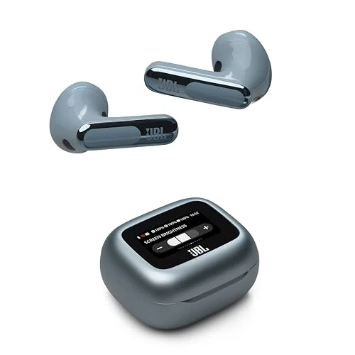 JBL Live Flex 3 Auriculares inalámbricos de botón True Wireless con cancelación de ruido adaptable, hasta 50 horas de reproducción, Bluetooth, audio de alta resolución, azul