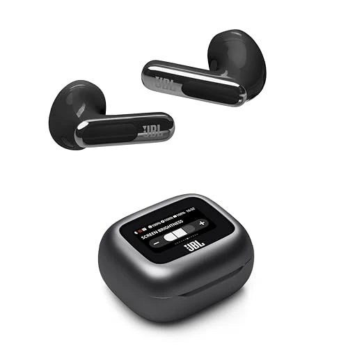 JBL Live Flex 3, Słuchawki Bezprzewodowe Douszne z Bluetooth, 50 h Pracy na Baterii, ANC i Dźwiękiem o Wysokiej Rozdzielczości, Wodoodporne IP54, Konstrukcja Otwarta, Czarne