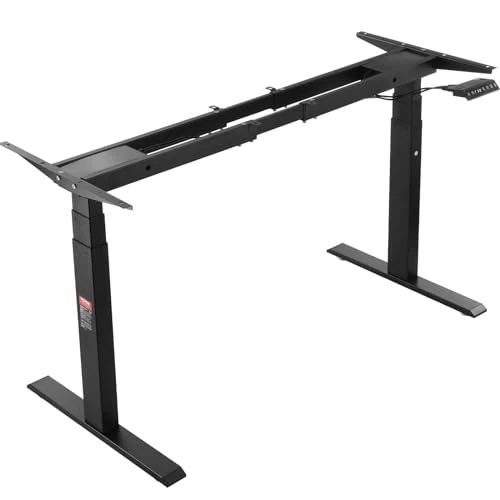 Offerta a tempo: VEVOR Telaio per Scrivania in Piedi Doppio Motore, Altezza Regolabile 65-129 cm Lunghezza 110-178 cm Gambe per Scrivania Elettriche per Computer, per Ufficio a Casa 3 Posizioni Solo Telaio, Nero - 69% da 175.90 € a 53.90 €