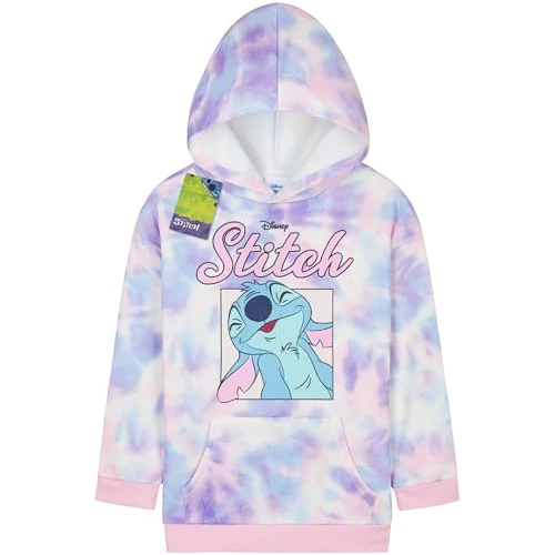 Offre limitee: Disney Stitch Sweat Capuche Fille Pull Enfant Ado Officiel Sweat Stitch Vetement Fille Décontractés Idée Cadeau Anniversaire (9-10 Ans, Multi Tie Dye) de 29.99 EUR a 21.49 EUR (economie 28%)