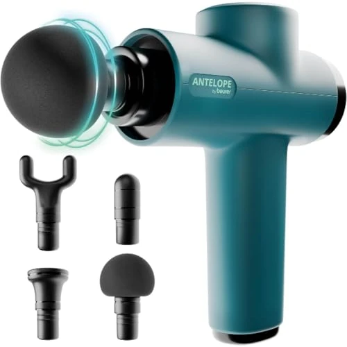 Tijdelijke aanbieding: Beurer Antelope BOOM massagepistool, compact massagepistool met 4 opzetstukken voor ontspanning en regeneratie, krachtige triggerpointmassage, spiermassageapparaat met 5 intensiteitsniveaus & batterij van 42.99 € naar 42.99 € (0.00%