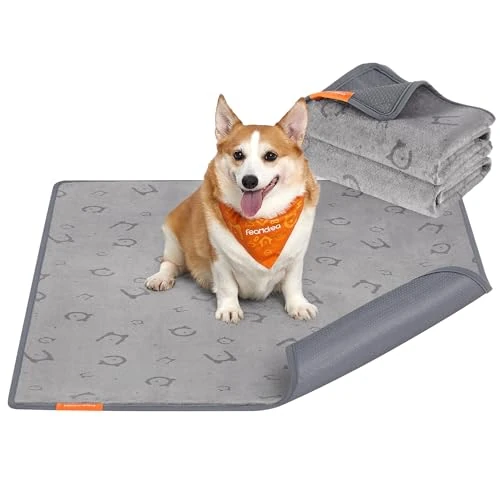 Oferta limitada: Feandrea Alfombrilla Absorbente Lavable para Perros, 2 Paquetes, Reutilizable, 122 x 91 cm, XL, Alfombrilla para Mascotas, Antifugas, Antideslizante, Perros, Gatos, Conejos, Gris Paloma PTD003G01 de 39.99 € a 29.99 € (ahorro 25%)