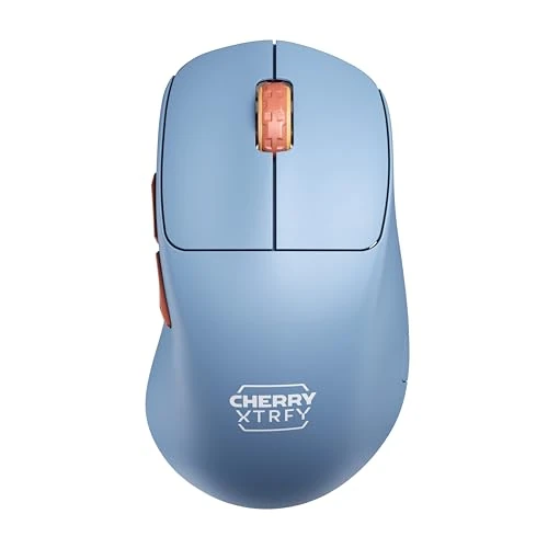 Offerta a tempo: CHERRY XTRFY M64 WIRELESS Mouse da Gioco Ultraleggero senza Filo, Radio a 2,4 GHz, Ottimizzato per esports, Forma Ergonomica con Parte Anteriore Piatta, Colore blu - 70% da 99.99 € a 29.99 €